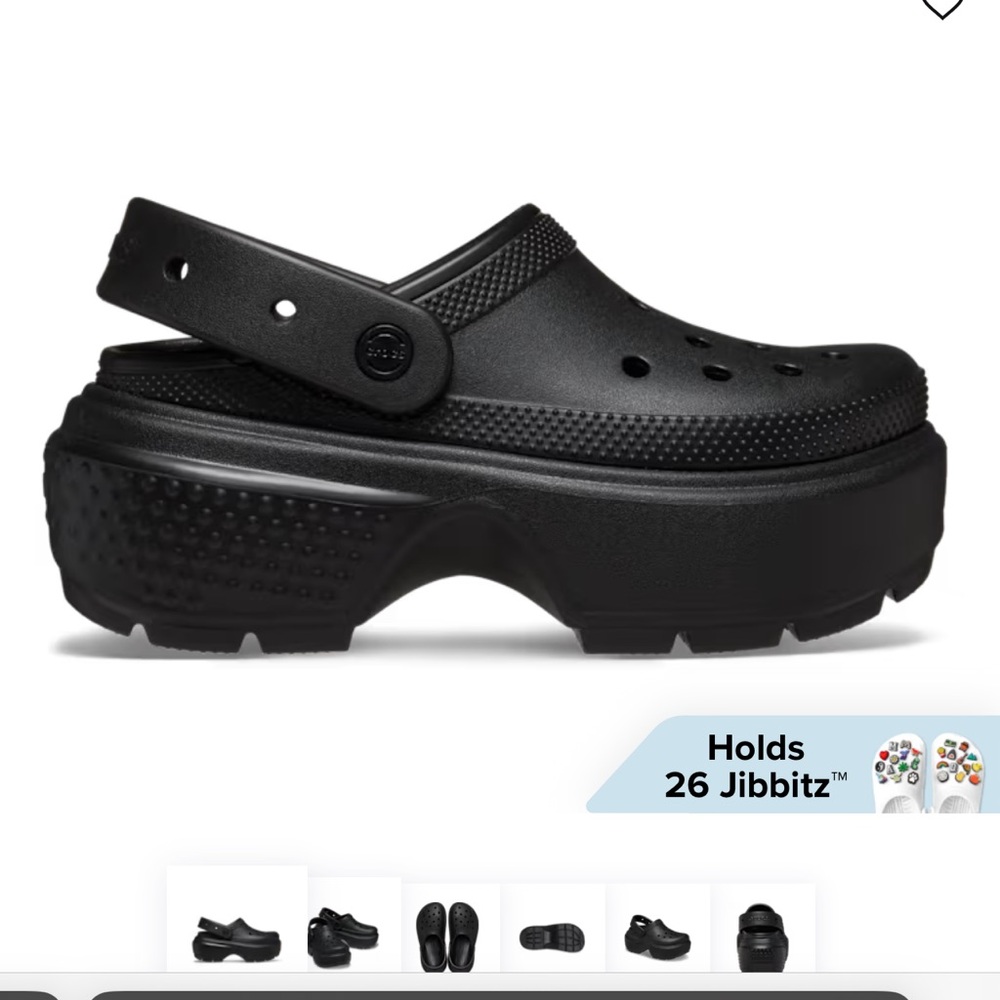 Black platform crocs - NWOT